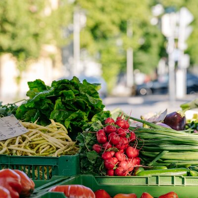 Fresh vegetables at Lendplatz market in Graz. | © Graz Tourismus - Mias Photoart