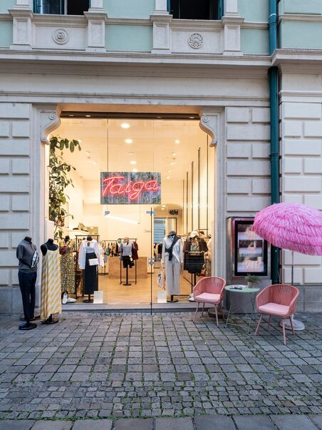 Storefront of the fashion shop Taiga in Graz. | © Miriam Raneburger