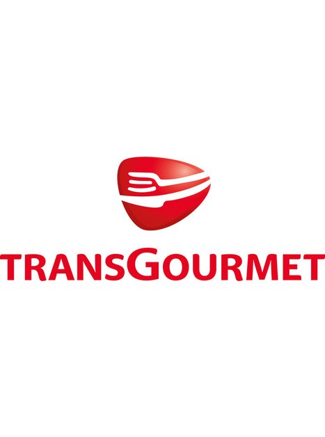 The TransGourmet logo in red and white features a stylized design.
