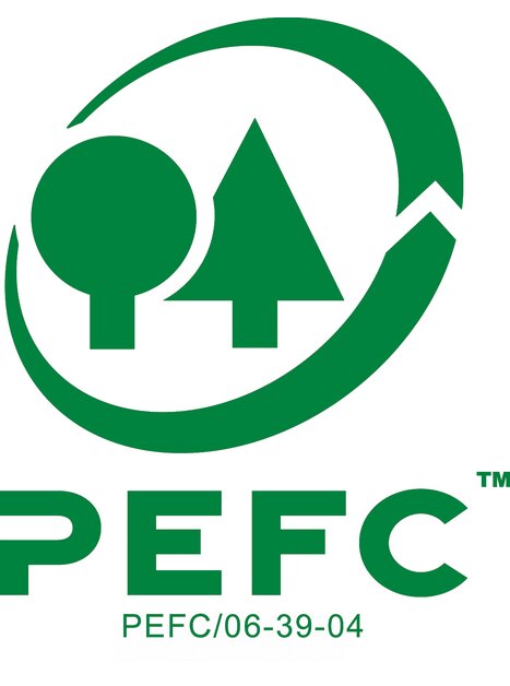 Logo of the PEFC certification for sustainable forestry.
