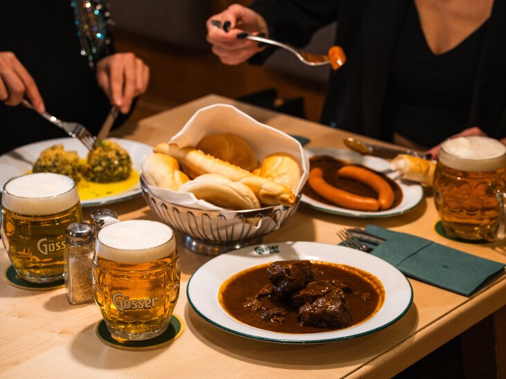 Leckeres Essen und Bier im Gösser Bräu in Graz. | © 5komma5sinne