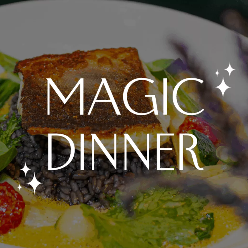 Magic Dinner at the Grand Hôtel Wiesler | © Grand Hotel Wiesler An elegant dish featuring fish, vegetables, and gourmet sides. | © Grand Hotel Wiesler