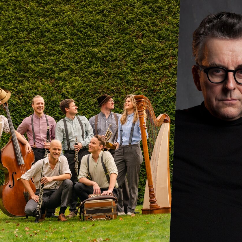 A group of musicians with various instruments in a garden. | © Anton Doppelbauer, Stefan Robitsch