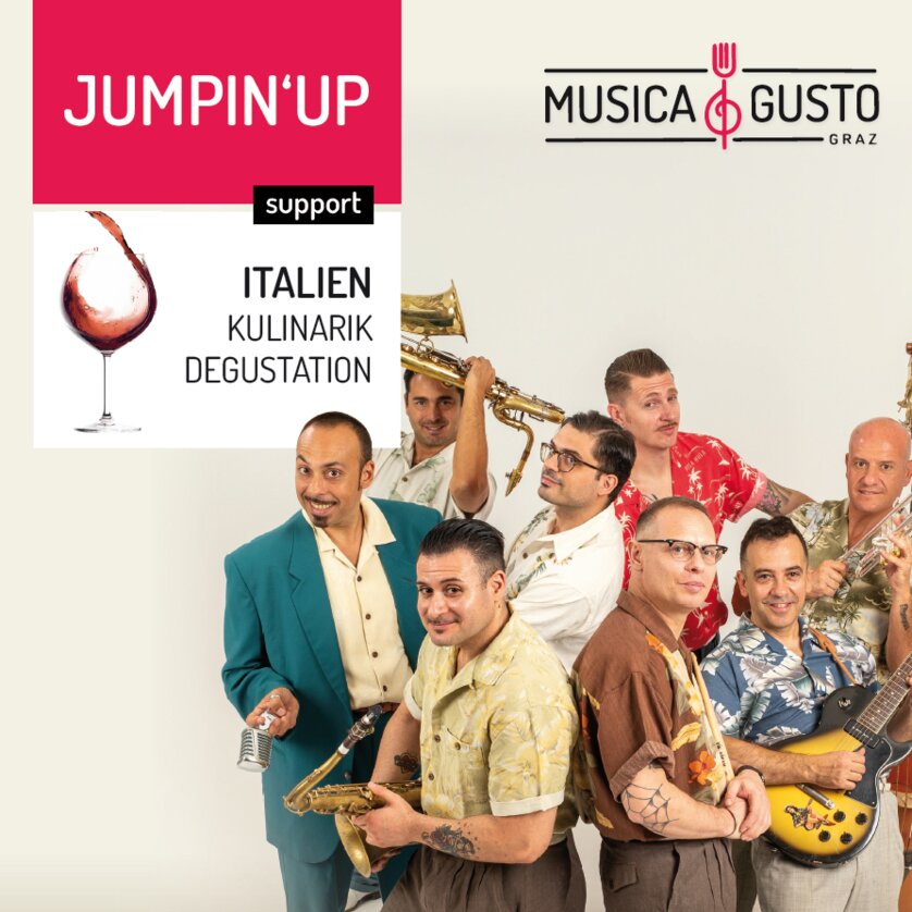 Konzert von Jumpin' up und Verkostung von italienischen Spezialitäten | © Jumpin' up