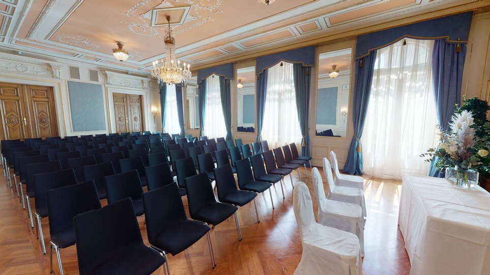 Ein schicker Raum für Konferenzen und Tagungen in Graz. | © panoroom