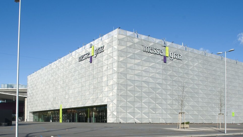 Die Messe Graz in moderner Architektur, ideal für Konferenzen und Business-Events. | © MCG - Harry Stuhlhofer