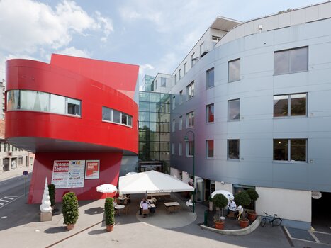 The Krone Center in Graz features modern architecture and flexible meeting spaces for corporate events. | © Markus Kaiser, Graz