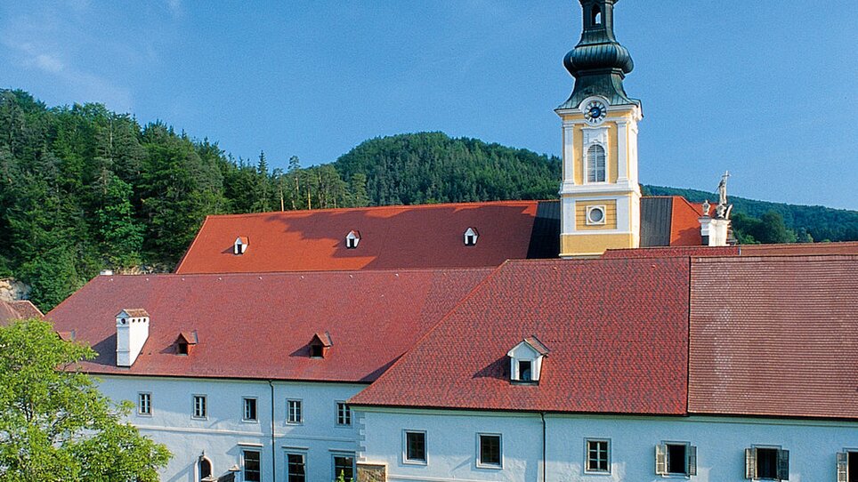 Das Stift Rein ist ein historisches Gebäude mit einem bemerkenswerten Glockenturm. Die großzügigen Räumlichkeiten bieten flexible Nutzungsmöglichkeiten für Konferenzen und Veranstaltungen.