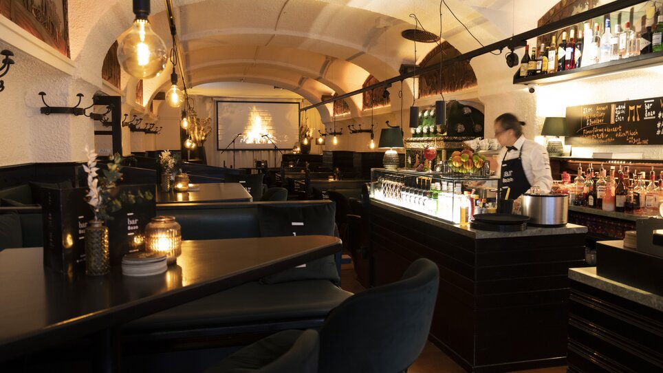Gemütliches Restaurant mit stilvoller Bar und modernem Ambiente im Hotel Mariahilf. | © Hotel Mariahilf
