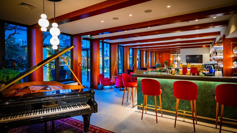Bar accogliente al Parkhotel Graz, ideale per networking e incontri di lavoro. | © Parkhotel Graz