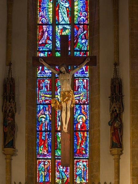 The City Parish Church in Graz with colorful stained glass windows. | © Graz Tourismus - Harry Schiffer