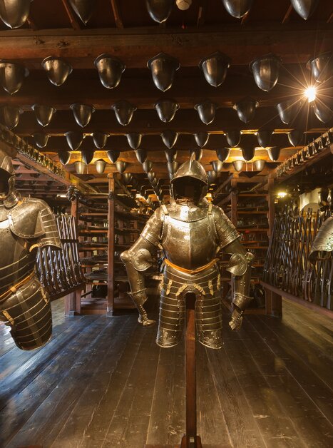 Historische Rüstungen im Landeszeughaus in Graz. | © Graz Tourismus - Harry Schiffer