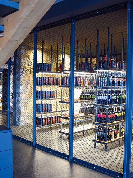 Shelves filled with bottles at the vinegar producer Gölles. | © Gölles