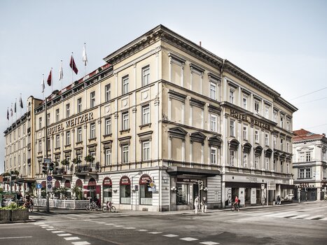 Exterior view of Hotel Das Weitzer in Graz. | © Weitzer