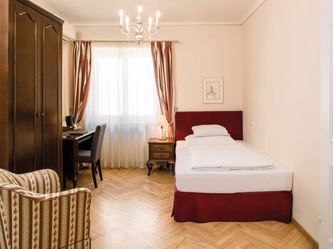 Palais-Hotel Erzherzog Johann Graz – Camera Singola | © Robert Illemann