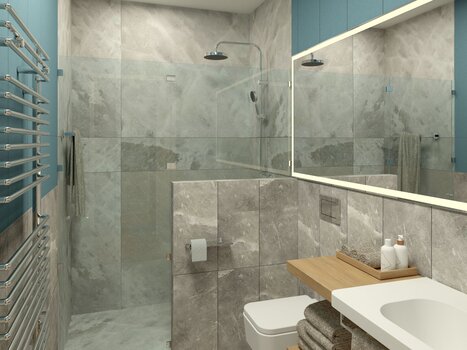 Interior view of a bathroom featuring shower and sink. | © Hotel Steiermarkhof